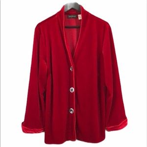Harve Benard Women's Soft Velveteen Blazer Jacket